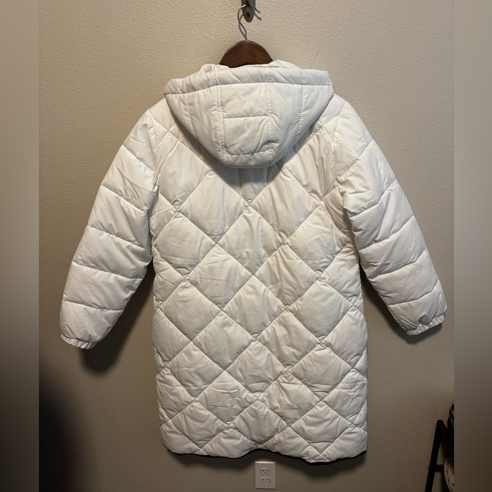 NWOT Land’s End Womens Feather Free Insulated Diamond Quilted Maxi Coat Size M/P - Picture 3 of 9
